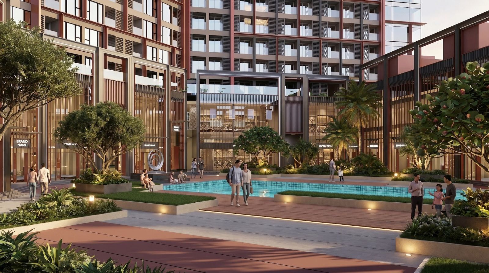 Bể bơi phong cách resort dưới chân tháp Symphony 5