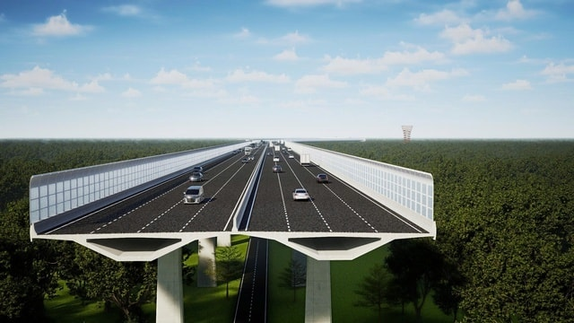 Tuyến đường trên cao được thiết kế với 8 làn xe