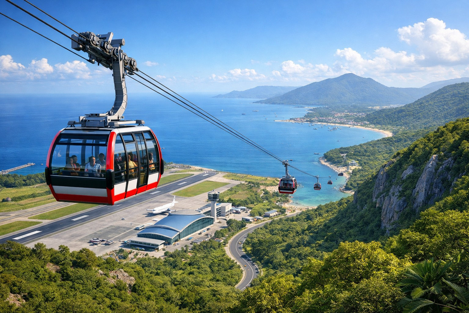 Đề xuất xây cáp treo kết nối đến sân bay Cỏ Ống