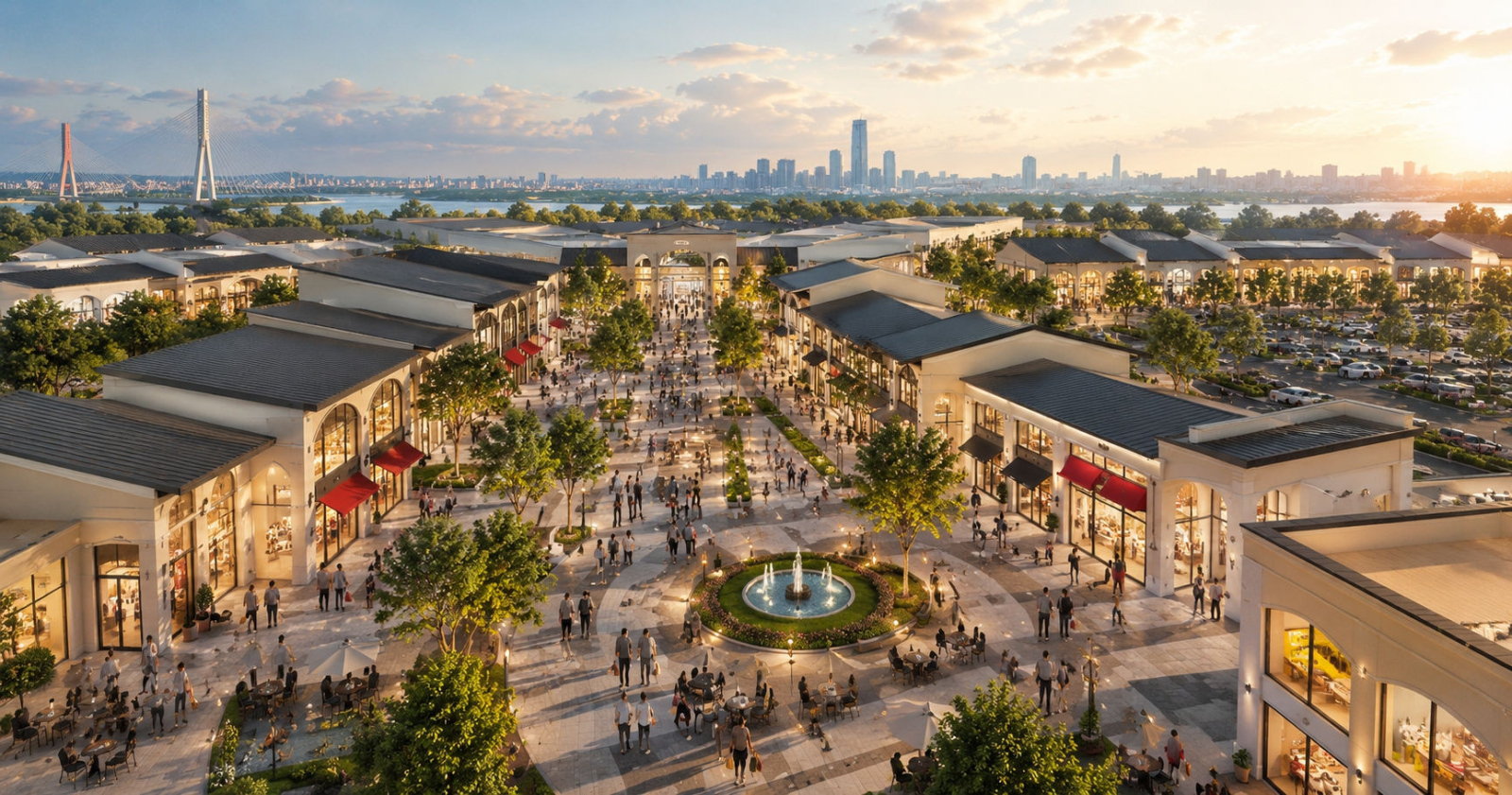 Phối cảnh trung tâm mua sắm outlet