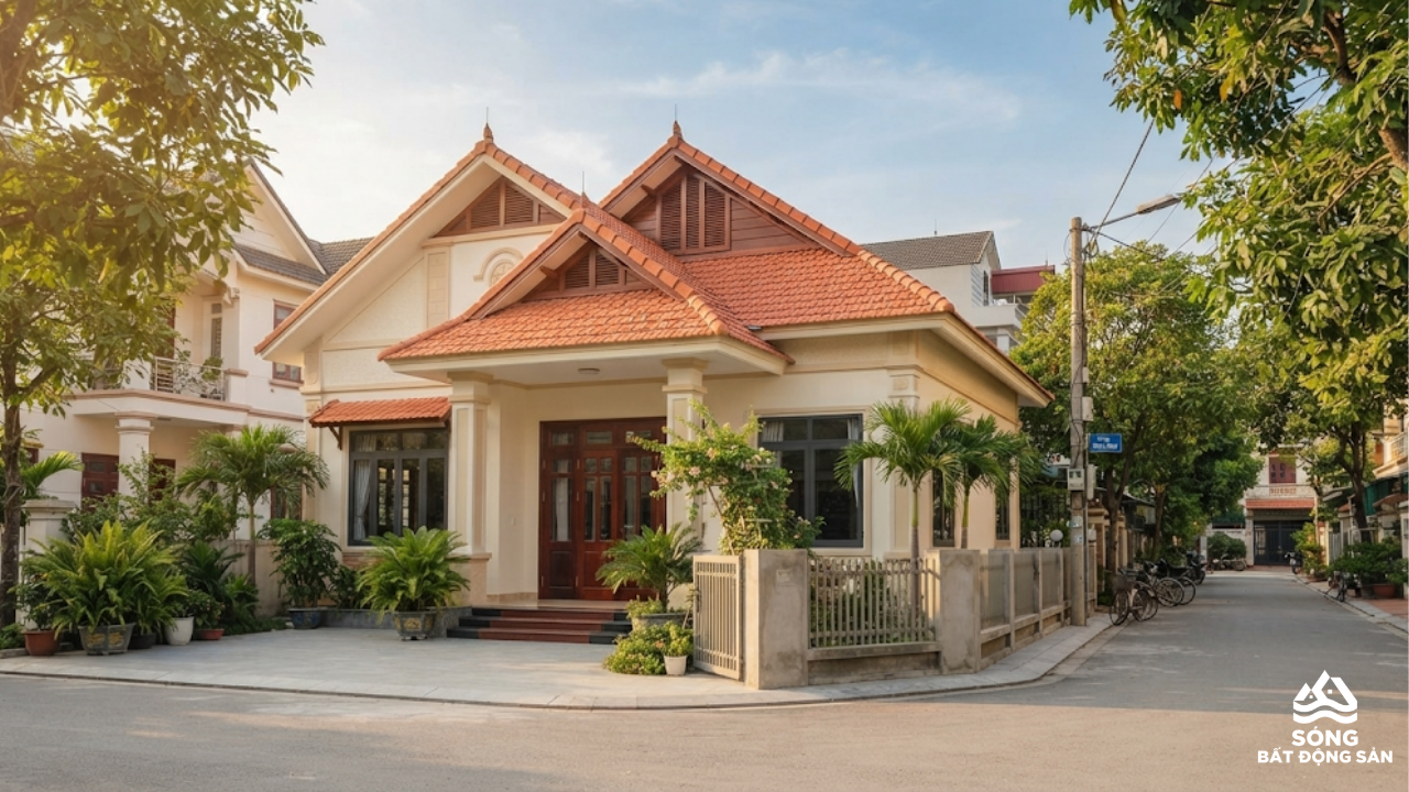 Thiết kế mái Thái giúp che nắng, hạn chế mưa hắt và tăng độ bền cho công trình