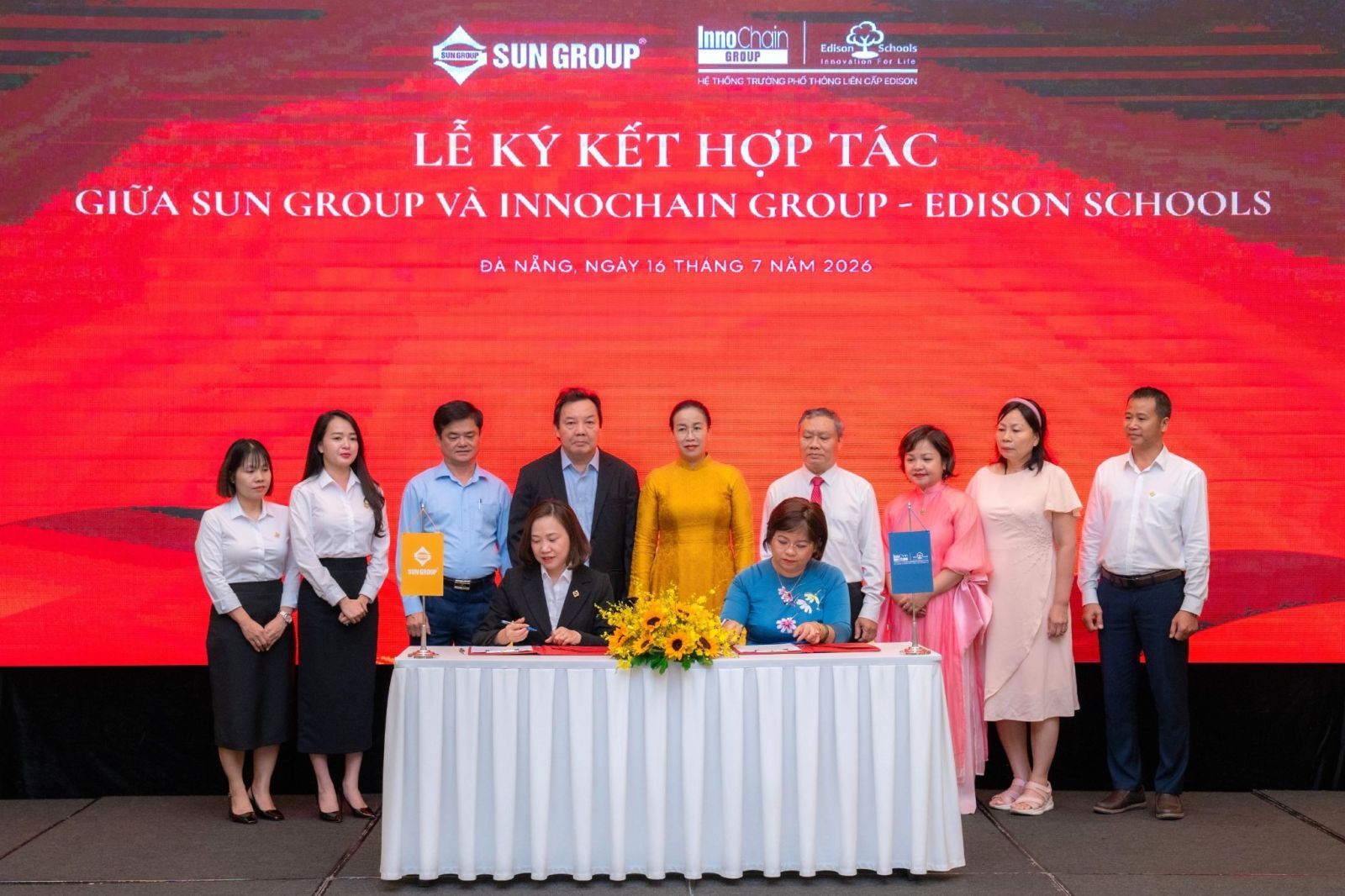 Tập đoàn Sun Group và Innochain Group đã ký kết Biên bản ghi nhớ hợp tác nghiên cứu, phát triển và vận hành các dự án giáo dục tại Khu đô thị Sun Riverpolis.
