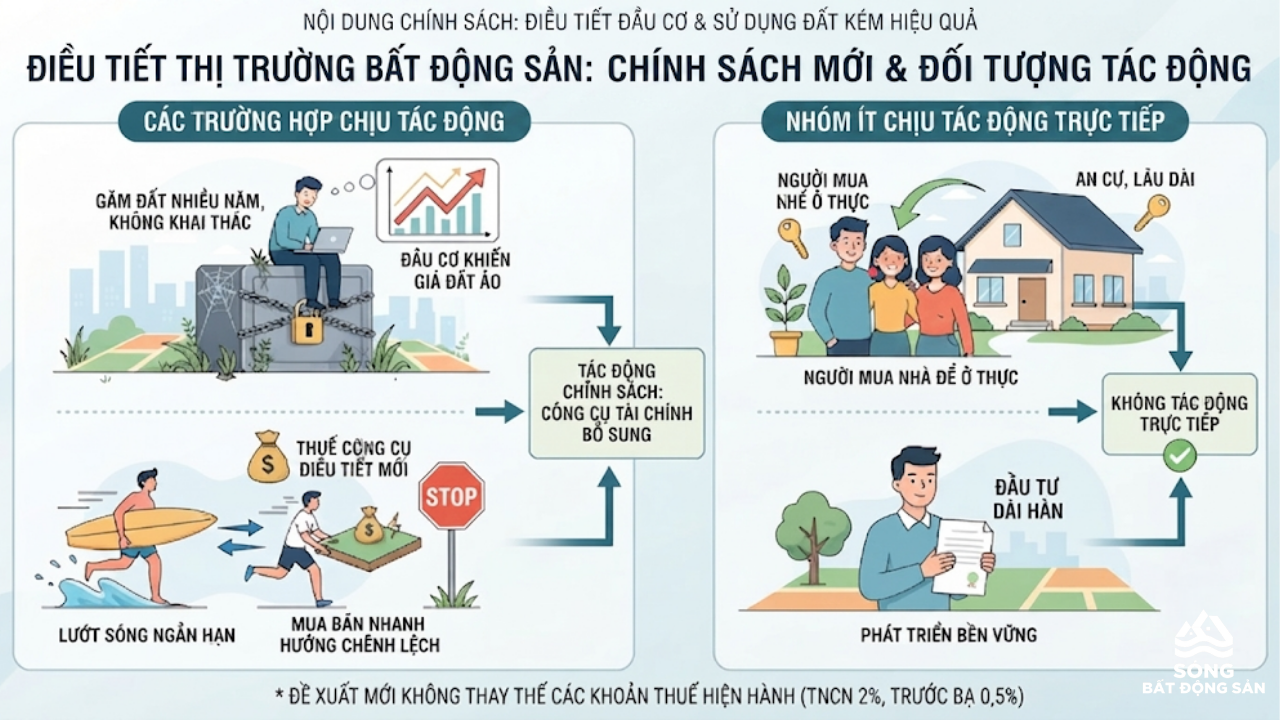 Điều tiết thị trường bất động sản: Chính sách mới & Đối tượng tác động