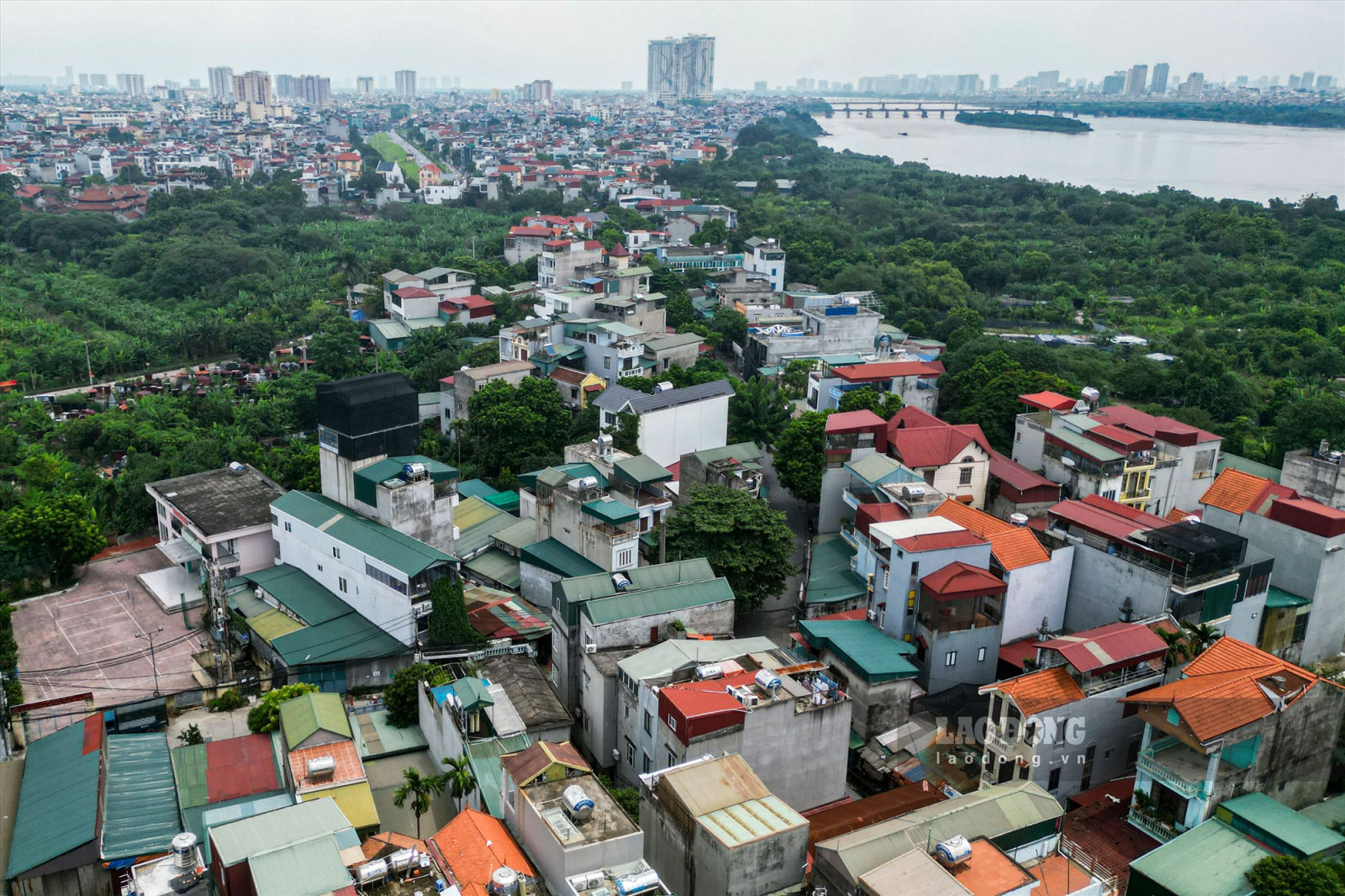 Không gian dân cư ven sông Hồng sẽ nằm trong phạm vi tác động của dự án