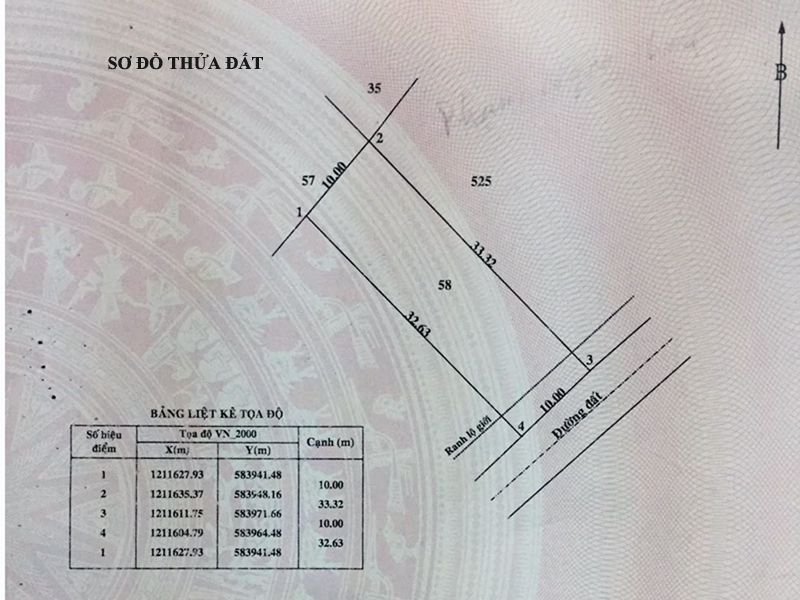Số thửa, diện tích và mục đích sử dụng là những thông tin cần đối chiếu khi mua đất