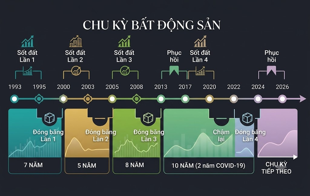 Đáy thị trường bất động sản thường là một vùng tích lũy thay vì một mức giá hoặc thời điểm cố định. (Nguồn: Sưu tầm)