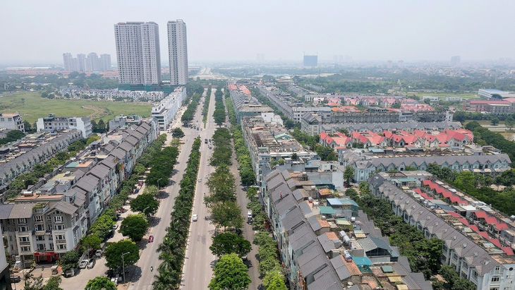 Các lô đất liền kề trong khu dân cư, đô thị