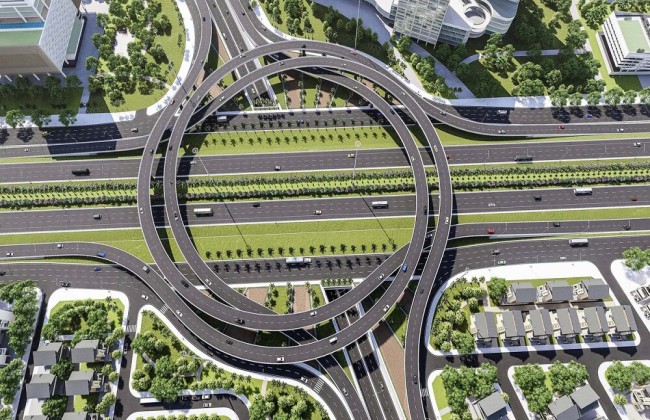 Nút giao hơn 2.000 tỷ dần thành hình tại cửa ngõ phía Tây Hà Nội